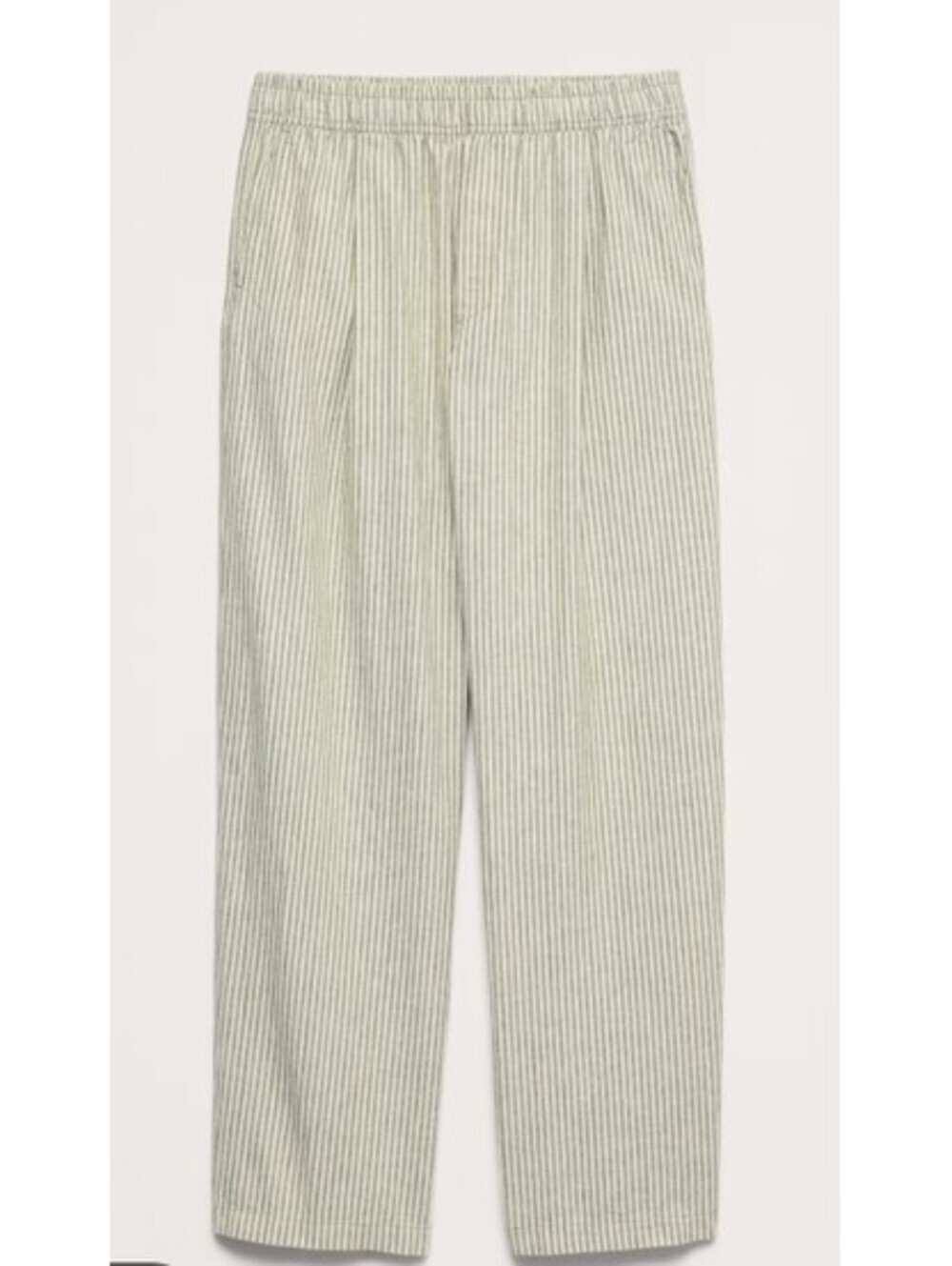 Banana Republic 100% Cotton Striped Wide Leg Pull On Pants - Women's Medium